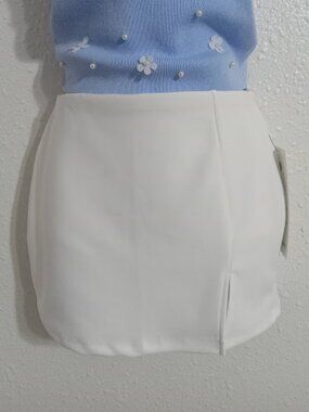 Love Poem - White Mini Skort